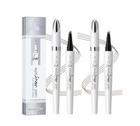 2PCS Waterproof Eyebrow Pencil with four-Pronged Microblading Tip, Long-Lasting, Natural Defined Brows(Light Brown+Dark Brown)
