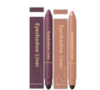 2PCS Waterproof Eyeliner Pencil,2-in-1 Liquid Eyeliner & Glitter Eyeshadow Formula,Smudge-Proof & Long-Lasting Wear,Easy Application for Mature Eyes,Black & Brown Glitter Eyeshadow Liner Set