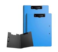 2Pcs Waterproof Fold with Double Clips Clipboard A4/A3 File Cover Folder Write Draw Pad Clip Organizer Office Supplies(Blue)