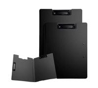 2Pcs Waterproof Fold with Double Clips Clipboard A4/A3 File Cover Folder Write Draw Pad Clip Organizer Office Supplies(Black)