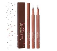 2PCS Waterproof Freckle Pen with Quick-Dry Formula for Natural-Looking Fake Freckles, Long-Lasting Sun-Kissed Makeup Effect,Gentle & Safe for Brows, Eyeliner & Various Skin Types (Grey&ReddishBrown)