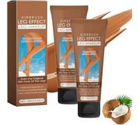 2PCS Waterproof Leg Makeup with Tanning Effect - Full Coverage Body Concealer for Veins & Scars, Natural-Looking Bronzing Cream, Sweat-Resistant & Streak-Free Blendable Foundation (Bronze)