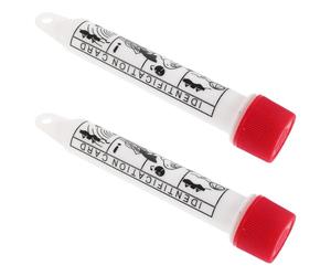 2pcs Waterproof Life Raft Id Canister for Boat Safety Document | Plastic Marker Tube, High Visibility Marking, Universal Fit for Marine Inspections and Inland Boats