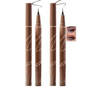 2PCS Waterproof Liquid Eyeliner Pen Set - Smudge-Proof, Long-Lasting & Quick-Dry Korean Eye Liner for Precise, Smooth Application - Buildable Formula for Eye Makeup - Classic Black & Natural Brown