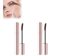 2PCS Waterproof Mascara, 2025 New 4D Silk Fiber Eyelash Mascara, for Buildable Lash Volume, Long-Lasting 36H Lift, No Clumping & No Smudging & No Flaking for Women, Lash Extensions (Brown, 10g)