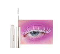 2PCS Waterproof Mascara Eyelash Primer, Charming Long Lasting Mascara, Colorful Fiber Extra Long Voluminous Lash Mascara, Volume, Lengthen, Curl & Smudge Free Mascara (02# White)