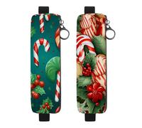 2Pcs Waterproof Notebook Pencil Case Large Capacity Pencil Pouch, Christmas Crutch X Stationery Zipper Pen Bag Pouch Holder Box Organizer for Teens Girls Adults Student