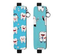 2Pcs Waterproof Notebook Pencil Case Large Capacity Pencil Pouch, Funny Doctor Tooth Stationery Zipper Pen Bag Pouch Holder Box Organizer for Teens Girls Adults Student