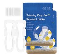 2PCS Waterproof Panti Liner for Swimming Discreet Clear PU Hygienic Liners for Women Private Swimwear Sticker Ultra-Thin Swimming Panty Liner Skin Friendly Swimming Sticker 45 x 16cm