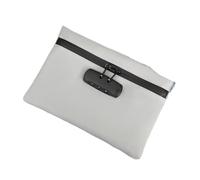 2PCS Waterproof PU Money Bag with Lock Document Travel Portable Storage Pouch Security Container for Personal Items for Valuables(Color 2)