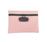 2PCS Waterproof PU Money Bag with Lock Document Travel Portable Storage Pouch Security Container for Personal Items for Valuables(Color 1)