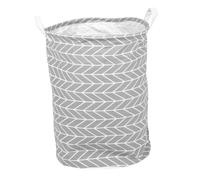2pcs Waterproof Storage Bucket Foldable Cotton Linen Clothes Hamper