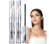 2PCS Waterproof Tubing Mascara Black Mascara Waterproof Set,Long-Lasting 4D Silk Fiber Lash Enhancer, Lengthening Mascara with Lash Primer,Ulti/mate Length & Curl Mascara Set for Long Lashes