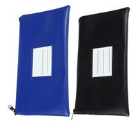 2pcs Waterproof Zippered Money Bag Pu Cash Wallet for Home Enterprise
