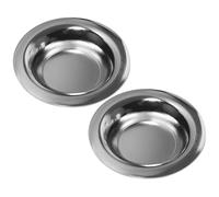 2PCS Wax Warmer Replacement Dish, 3.4x0.7 Inch Iron Candle Warmer Plate, Flat Bottom Glass Oil Burner for Electric Lamps Oil and Tart Warmers, Glass Burner