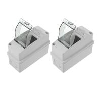 2pcs Way Waterproof Distribution Box Circuit Breaker Box with Window