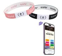 2pcs Wearable Bible Verse Wristbands with NFC,Daily Bible Verse Bracelet,Christian Scripture Bracelets for Men,Women,and Teens,Ideal for Personal Reflection (Mood Verses)