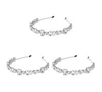 2pcs Wedding Bridal Headband Wedding Headband Wedding Bride Headpiece Bridal Crystal Headband Silver Headpiece Home Collections(Color:Silver,Size:Mx3pcs)
