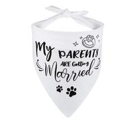 2pcs Wedding Dog Bandanas, My Parents Are Getting Married Dog Bandana Soft Polyester Wedding Pet Bandana Wedding Dog Accessories Wedding Photo Prop for Wedding Dog Decoration