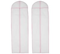 2Pcs Wedding Dress Bag, 180cm Long Dress Covers Garment Storage Bags with Zipper, Dustproof Covers Mothproof Dress Bag Clothing Protector Clear Bags Men Women Suit Storage Bag for Wardrobe Travel