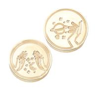 2Pcs Wedding Sealing Stamp for Scrapbooking Stamp Head Replacement for Invitations Envelope Embellishments Brass