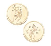 2Pcs Wedding Sealing Stamp for Scrapbooking Stamp Head Replacement for Invitations Envelope Embellishments Brass