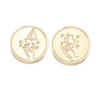 2Pcs Wedding Sealing Stamp for Scrapbooking Stamp Head Replacement for Invitations Envelope Embellishments Brass