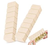 2pcs Weekly Pill Box Organiser, Pill Box Portable 7 Day Pill Organiser, 7 Grids Weekly Pill Storage (Beige)