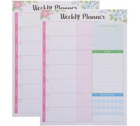 2pcs Weekly Planner Notebook,to Do List Pad,to Do List Planner Calendar,Sticky Notes,Post It Notes,Post Its,Note Pads