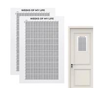 2PCS Weeks Of My Life Calendars, 4000 Weeks Inspirational Life Decorations, Wall Lifes Painting Planner, Lifes Calendar Planner For Movie Theme Personal Growth Seasonal Planning