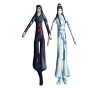 2PCS Wei Wu Xian Plush Figurine Anime Wei Wu Xian/LAN Wang Ji Plush 28cm Funny Soft Padded Figure Active Joint Figure Decoration Gift