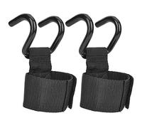 2Pcs Weight Lifting Hooks, Fitness Training Grips Straps with Wrist Support, Multi - Layer Steel Gym Hooks for Barbell Dumbbell and Pull - Up Bar, Lightweight Sports Exercise