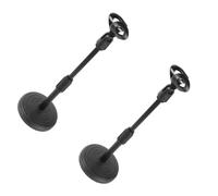 2pcs Weighted Disc Microphone Stand for Meetings and Public Use | ABS Black Build, Hands-free Support, Portable Desktop Design, Suitable for General Meetings and Live Broadcast