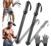 2pcs Weighted Ropeless Battle Ropes for Home Gym,Cordless Training Rope Fitness Equipment for Men & Women,Weighted Workout Ropes for Cardio & Muscle Training,Gifts for Gym Lovers (with gloves)