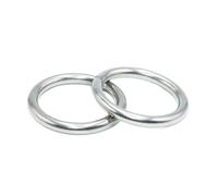 2pcs Welded O-Circle Fishing Solid Rings 20-50mm Dia, 304 Stainless Steel O Ring for Pet Pull Ring(5mmx50mm)