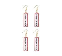 2PCS Western Cowboy Earrings for Women Bang Carter Dangle Earrings Concert merch earrings Delicate acrylic Drop Jewelry Accessories, L, Acrylic, No Gemstone