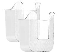 2Pcs Wet Wipes Dispenser Box Wall Mounted Wipe Holder Clear Acrylic Tissue Box Holder Baby Wipes Dispenser, Easy Refillable Container for Bathroom Wet