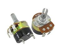 2PCS WH138-1 Potentiometers Adjustable Resistance Speed Regulator with Switch Potentiometer B5K B10K B20K B50K B100K B250K B500K Electromechanical components (Size : 50K Ohm)