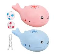 2Pcs Whale Floating Ball Toys, 2-In-1 Floating Football Cat Toy, Blowing Floating Ball With 2 Balls, Interactive Enrichment Toys With Built-in Fan, Boredom Buster For All Pets