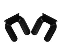 2pcs Wheel Stopper Pad for Freezer and Furniture, Black Rubber