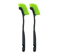 2Pcs Wheel Tire Detailing Brush Truck Wheel Wash Cleaning Detail Brushes with Handle Auto Washing Cleaner Long Handle Brush