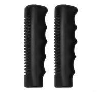 2Pcs Wheelbarrow Rubber Handles, Round Tube Black Replacement Grips with Non-Slip Groove Design for20-25mm Inner Diameter Garden Carts(125 x 24mm)