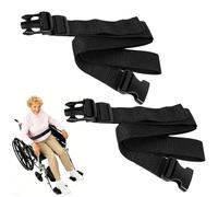 2pcs Wheelchair Adjustable Buckle Strap, Long Wheelchair Lap Strap/Seat Belt for Mobility Scooter & Elderly Patients (180CM / 78.7 in)