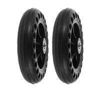 2pcs Wheelchair Airplane Honeycomb Front and Rear Wheels 6 Inch Black | Iron Rubber Build, 0.8cm Centre Hole, Indoor Outdoor Use, Low Maintenance, Smoother Rolling