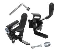 2pcs Wheelchair Brake Lever Pair, Aluminum Alloy Side Handle Set | Right and Left Independent Operation, Ergonomic Grip Design, Black Finish, Heavy Duty Terrain Support
