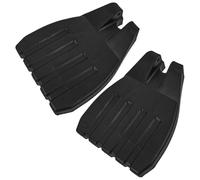 2pcs Wheelchair Footrest Pad, Black PP Support Plate | Replacement Foot Pedal for Wheelchair Brackets, Thickened Rising Design, Stable Support for Hospitals and Rehab