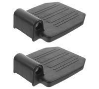 2pcs Wheelchair Footrest Replacement Pedal 22mm PP Black, Elevating | Leg Support Part, Ergonomic Plate for Wheelchair Users, Strong Bearing Capacity, Easy to Carry, Safe and Reliable