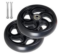 2pcs Wheelchair Front Castor Wheels, Replacement Wheels 5" 6" 8" Solid Tyre, 8mm Bearing, Load Capacity 120kg, Suitable For Handicapped Wheelchairs, Easy To Scroll