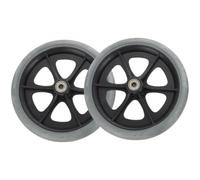 2pcs Wheelchair Front Wheels Replacement Parts Rubber Non Skid Treads | Easy Self-installation for Caregivers, Stainless Steel and Plastic Construction, Floor-friendly Design, Clinics, Indoor Daily