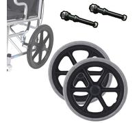 2Pcs Wheelchair Rear Wheel Replacement 16x1.75 Non-Slip Rear Wheels Assembly for Manual Wheelchair, Solid Tire Replacement Wheels with Wheel Hub